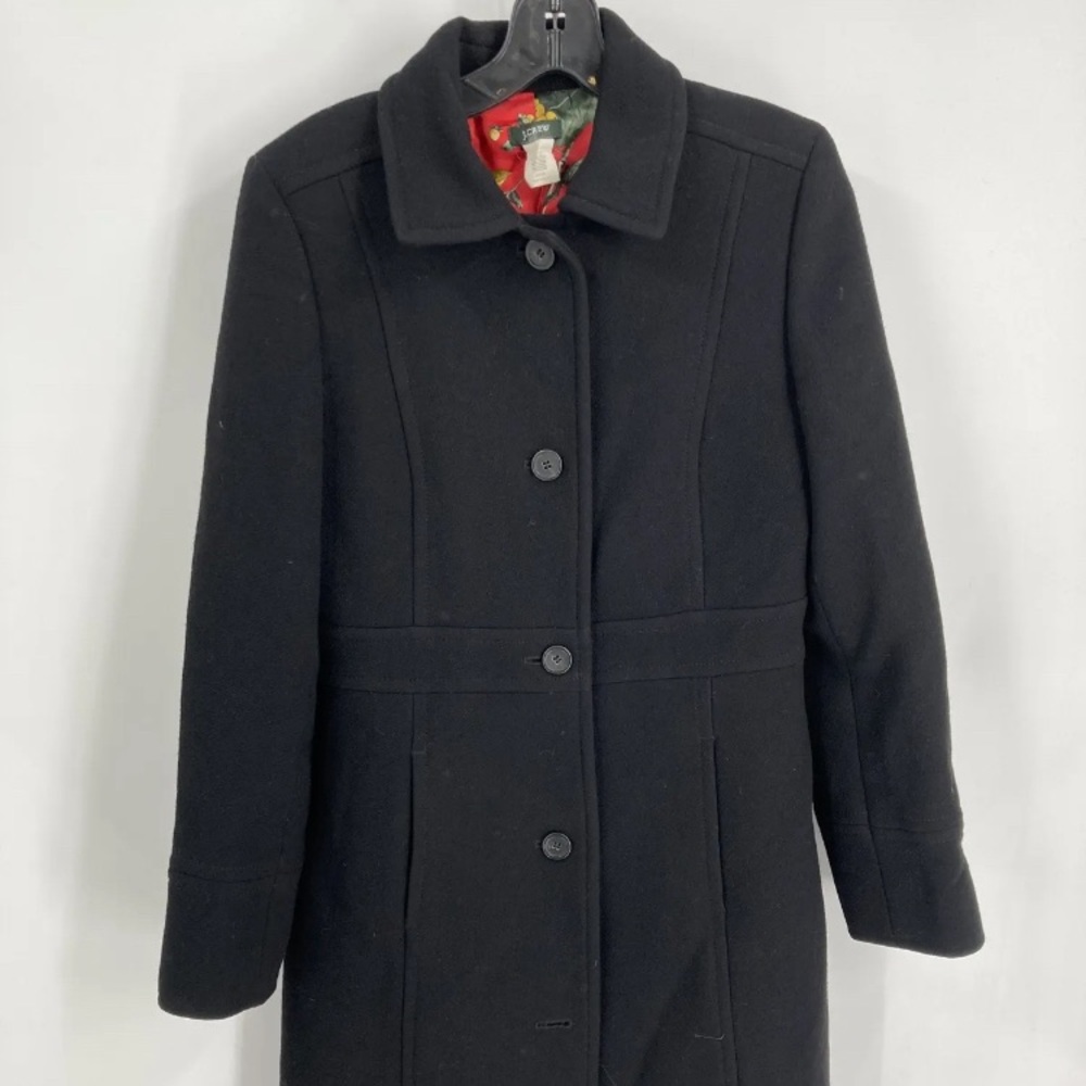 J Crew wool Lady Day coat black 8